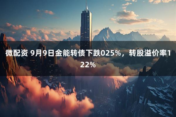 微配资 9月9日金能转债下跌025%，转股溢价率122%